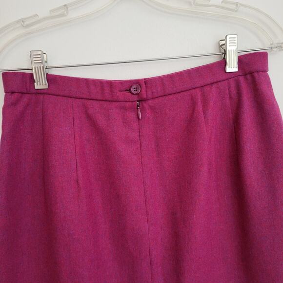 Pendleton Marled Virgin Wool A-Line Skirt Purple Classic Fall Winter Women 8 - Picture 6 of 10